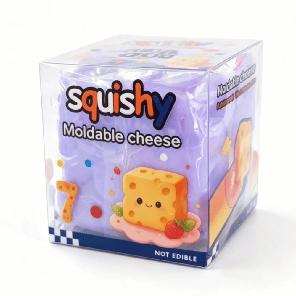 Slow Rising Cheese Shape Squishy Toy Soft Simulated Butter Squeeze Toy Sensory Play
