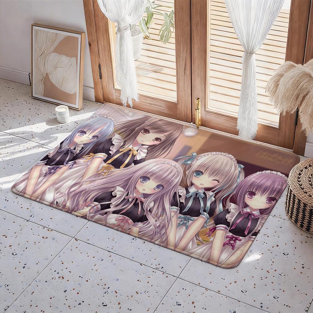 Anime A Ro Kyu Bu Floor Mat Eco  Flannel Doormat Non Slip Odorless Indoor Floor Rug Soft Short Plush Home Mat