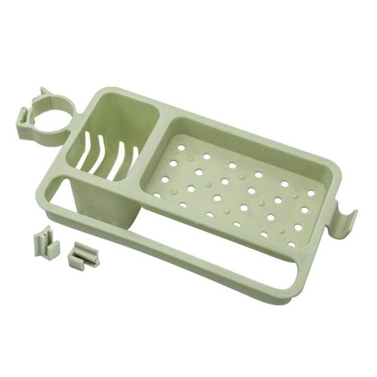 Adjustable Draining Rack Sponge Soap Container Holder Kitchen Bathroom Organizer