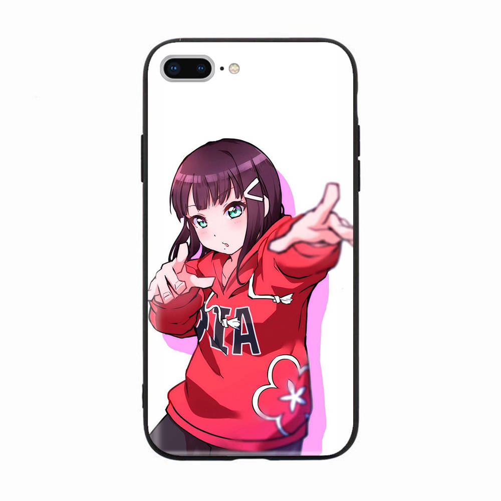 Черный чехол для Xiaomi Redmi 13C Note 9 iPhone XR 7 8 14 15 11 12 13 X XS Pro Max Samsung A25 S23 S24 FE Ultra Plus Dia Kurosawa