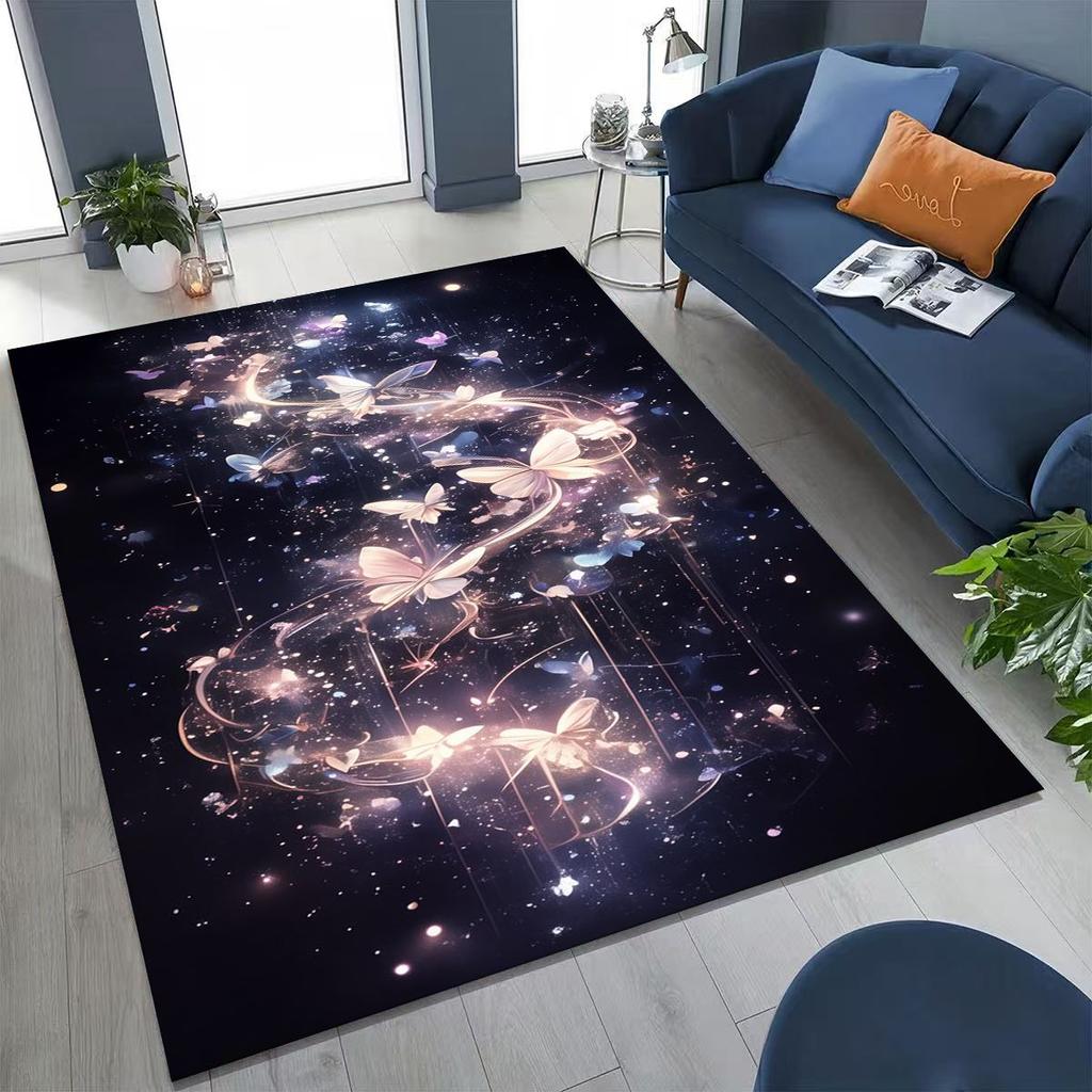 27 Style Dream Butterfly Flower Cartoon Rug for Bedroom Living Room Sofa Home Doormat Decor,Large Kids Play Non-slip Floor Mat