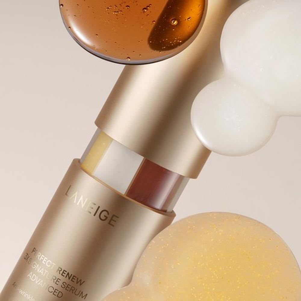 LANEIGE Perfect Renew 3X Сыворотка Signature 20 мл + 10 мл – Набор для укрепления кожи, Сыворотка против морщин, Пептидное восстановление, Корейская