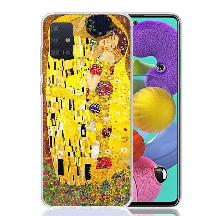 Поцелуй Густава Климта Дизайн Для Чехла Телефона Samsung Galaxy A52S A42 A32 A22 A12 A02S A51 A50S A41 A31 A21S A30S A20S A20E A70 A71