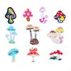 10x Embroidery Patches Cartoon Mushroom for Hat T