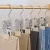 Set of 10pcs Durable Clips Bag Hanger Pants Hooks Stainless Steel Garment Clips for Travel and Home Clothing Storage