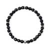 [Jbans Classic] Cut Black Agate Slim Stone Bracelet (C2001-Ac596_Bk)
