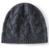 European order! New solid color cashmere hat women's twist double-strand thickened warm casual versatile fashion hat