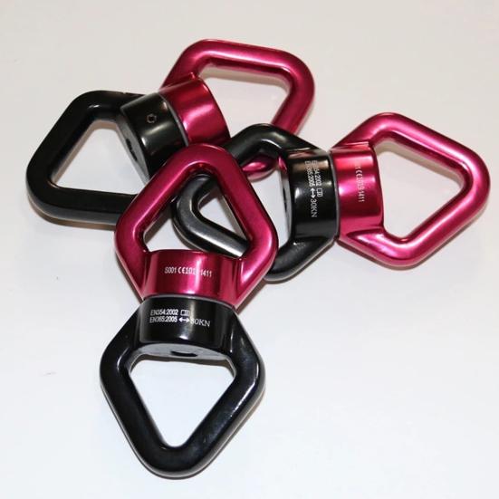 Swing Swivel Aluminum Alloy 30KN Swing Universal Rotating Ring Aerial Yoga Hammock Rotating Connector Outdoor Rock Climbing Bearing Swivel Hook