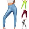 Высокоэластичные женские леггинсы облегающего кроя, однотонные, глянцевые, с высокой талией, штаны для йоги, весна-осень, активная одежда