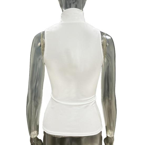 Женские топы с высоким воротником и рукавами, однотонные, эластичные, облегающие