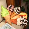 Ice Cream Shape Pillow Cute Exquisite PP Cotton Creative Stuffed for Home Decor 3D Ice Cream Shape Cushion Plush Toy