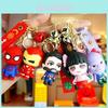 Очаровательный мультяшный брелок для пары Человек-паук Marvel, резиновые аксессуары для ключей