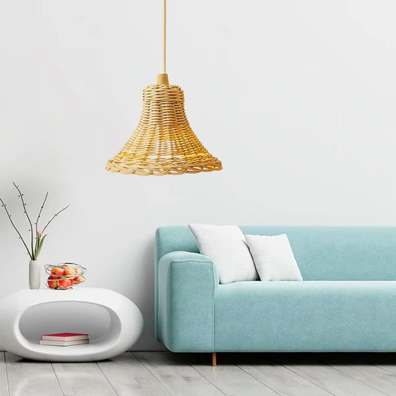 Ручное освещение Гостиная Подарок Украшение Абажур Скандинавский стиль Ротанг Бар Свет Чехол Ручное плетение Домашний декор
