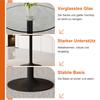 Modern Minimalist Round Bar Table Made of Tempered Glass: Diameter of 89 cm, Height of 92 cm, Ideal for a Slightly Luxurious Atmosphere.