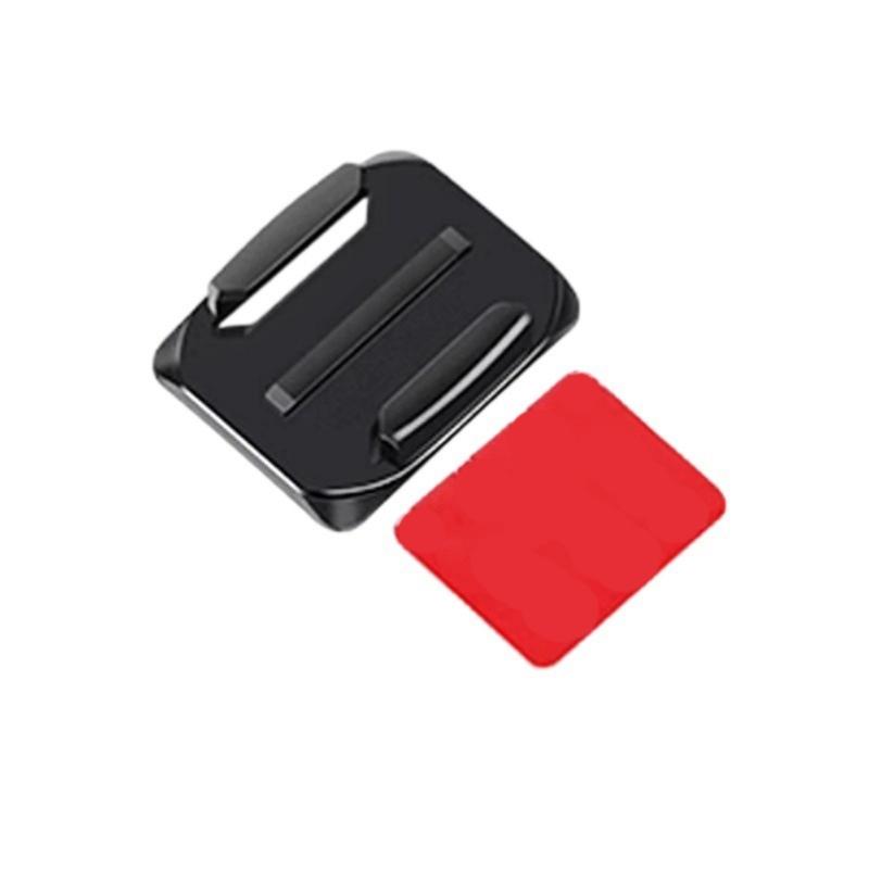 Curved Flat Helmet Base Mount with Adhesive Pad 1/4inch Adapter for Action Camera Accessories Mounting Bracket