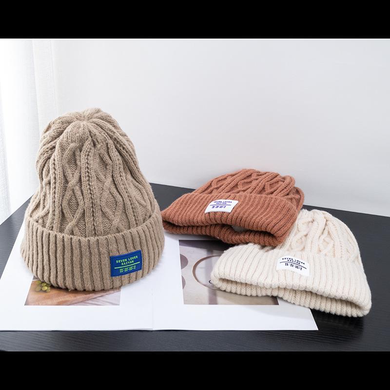 Velvet Knitted Hat for Children Thickened for Warmth In Winter Riding Cold Ear Protection Hat Versatile Knitted Hat for Men Hats & Caps (unisex)