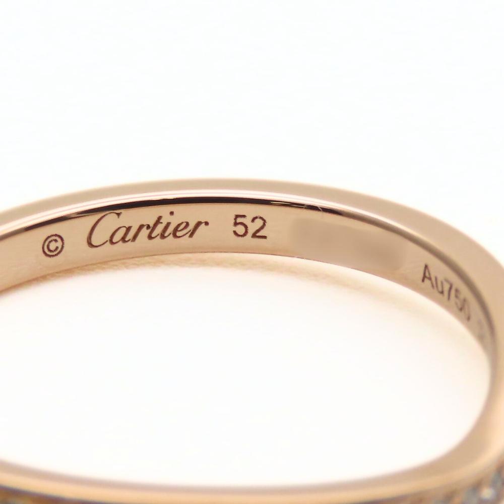 Used CARTIER Ring Ballerina Curve Wedding EU#51.5 52 K18 Pink Gold/diamond 2.2g Pink Gold Jewelry