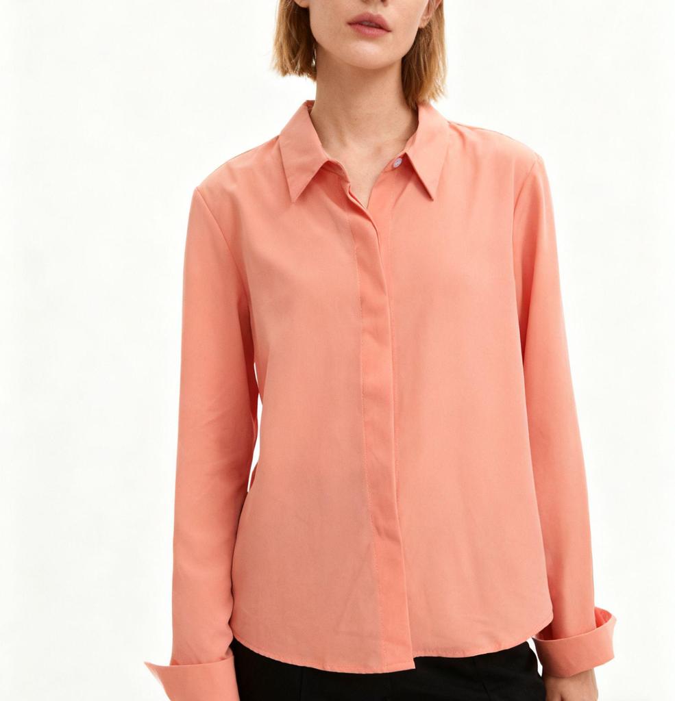 Европейско-американская приталенная рубашка с длинным рукавом: Элегантный и современный