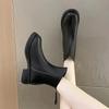 Style Short Boots for Women, Spring and Autumn Single Boots for Women,  Autumn and Winter New Vintage Women's Shoes