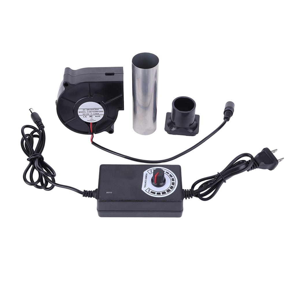Воздуходувка для барбекю 6000 об/мин с регулятором скорости, DC 12 В, вентилятор для барбекю, воздуходувка, вентилятор для кемпинговой печи, кухонные вентиляторы