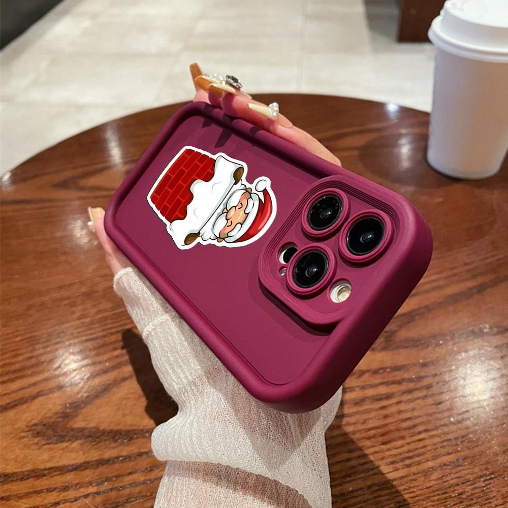 N101 Merry Christmas art Soft Angel Eyes Phone Cases для iPhone 16 15 14 13 11 Pro Max 8 7 6s Plus 12 mini XR XS Max SE Shockproof Cover