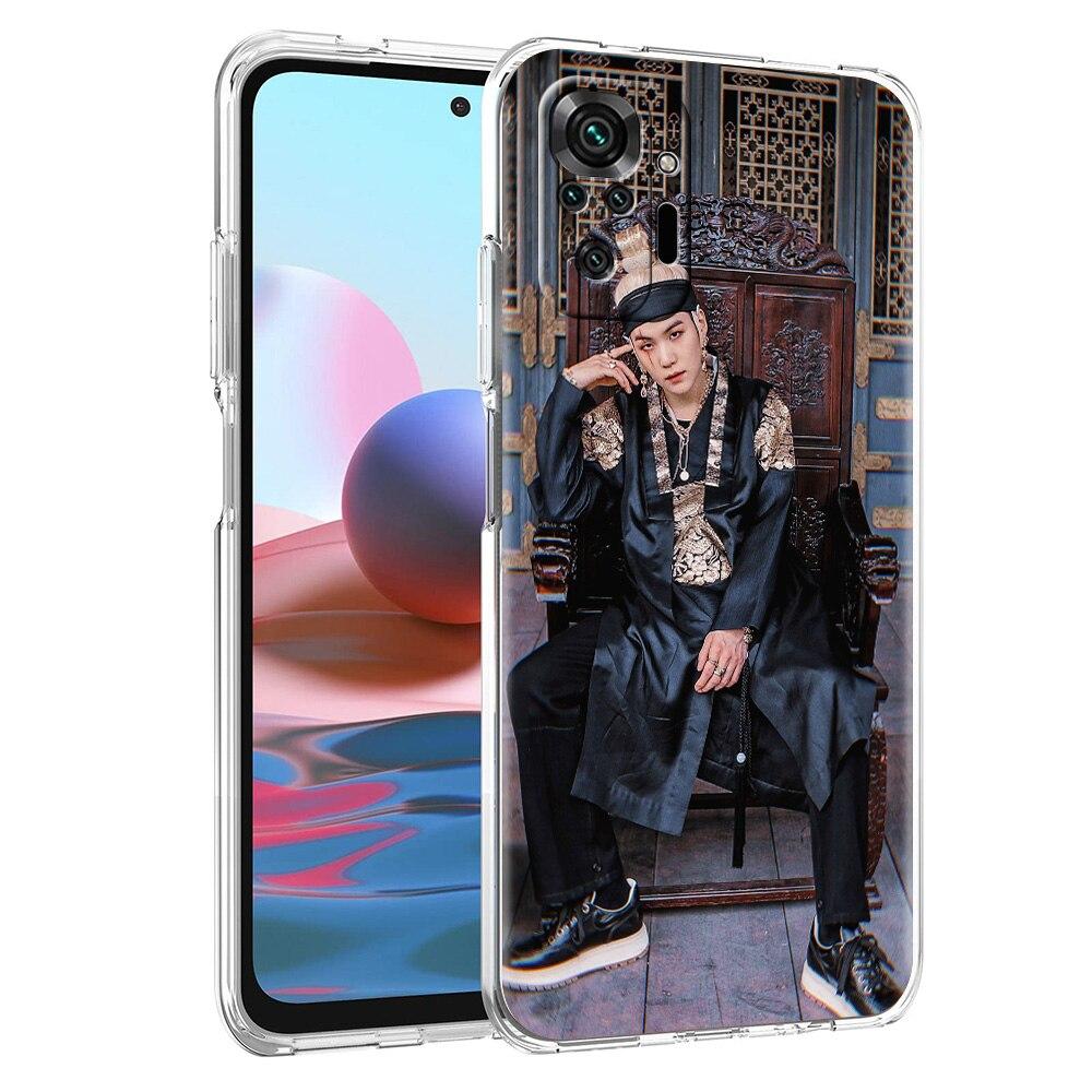 Чехол для телефона Xiaomi Poco X3 NFC M3 F3 Redmi Note 9S 9 8 10 Pro 7 8T 9C 9A 8A K40, мягкий силиконовый прозрачный чехол Agust D suga