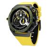 Mazzucato Мужские часы Rim Monza Reversible Chronograph с двумя циферблатами и автоматическим механизмом F1-YWBLK