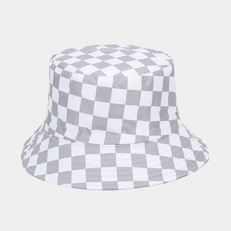 New Fashion Plaid Bob Hat Bucket Hats Women Mens Reversible Travel Beach Fishing Cap Streetwear Hip Hop Caps
