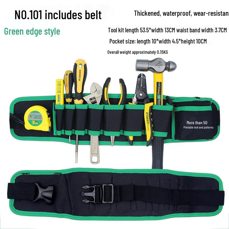 Утолщенная холщовая поясная сумка для мультиинструмента с большими и маленькими карманами для электриков