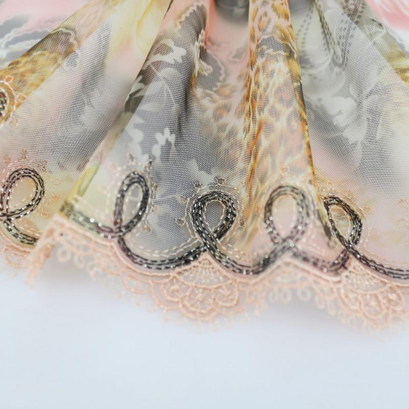 High Quality Soft Water-soluble Embroidery Border Printing African Lace Fabric Fashion Dress Cheongsam Underwear Sewing Material