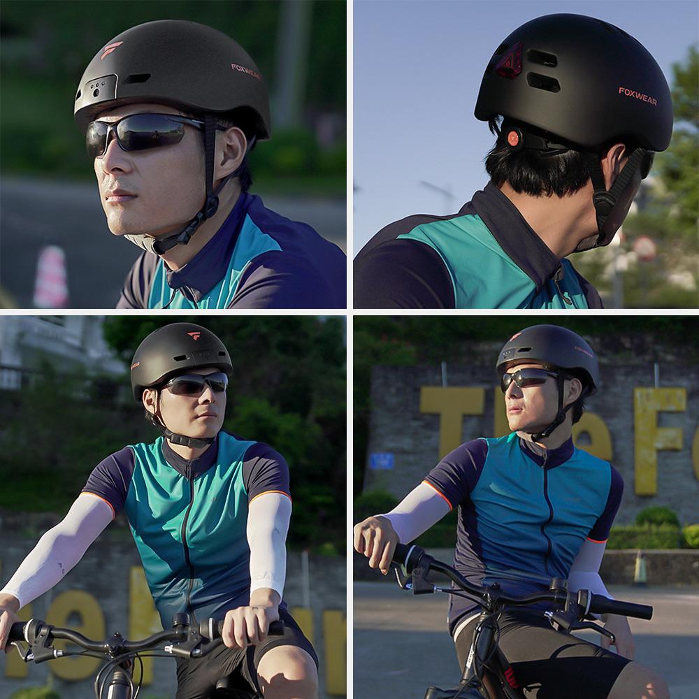 WiFi Camera Helmet Waterproof Motorcycle Smart Helmet with Camera Front Rear LED Light