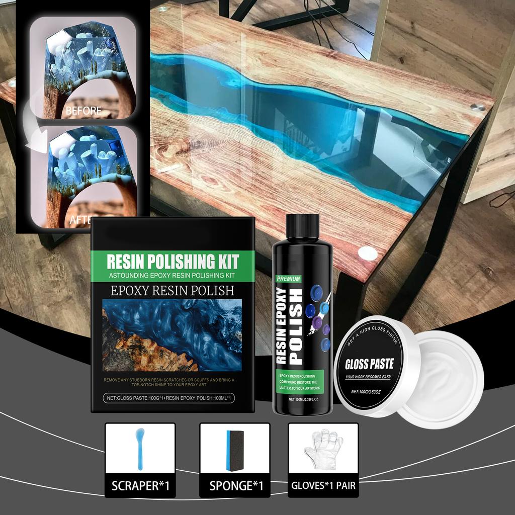 Polishing Kit For Epoxy Resin Artwork Making Jewelry & Ornament Refurbishment & Polishing 100ml