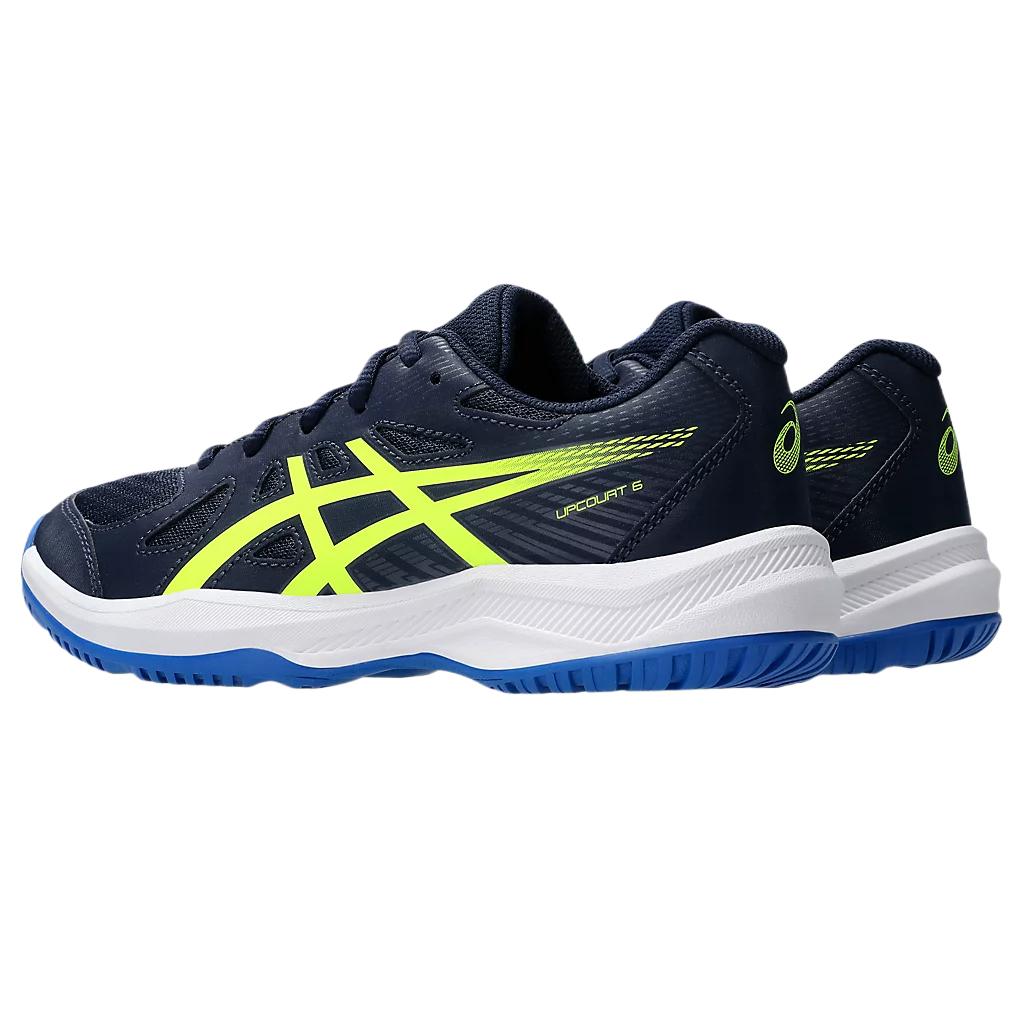 Asics Кроссовки детские Upcourt 6 GS Midnight Safety Yellow, синие, 1074A045-401