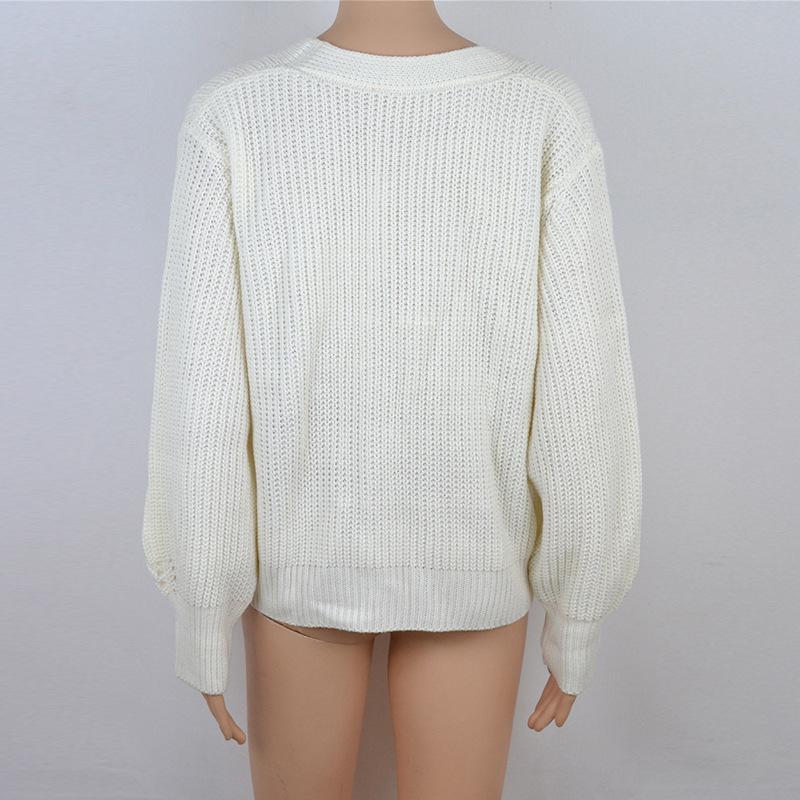 2025 Bestseller Women's Solid Color Buttoned Knit Cardigan for Autumn