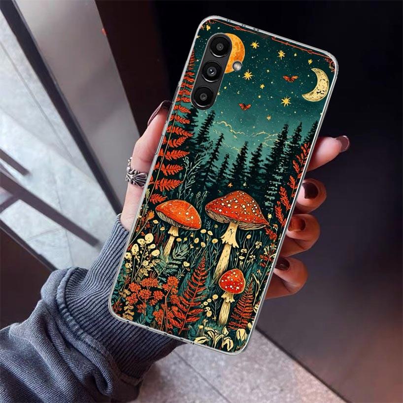 Colorful Mushroom Phone Case For Samsung Galaxy A17 A16 A15 A14 A13 A57 A56 A55 A54 A53 A37 A36 A35 A34 A33 A26 A25 A24 A23 Gala