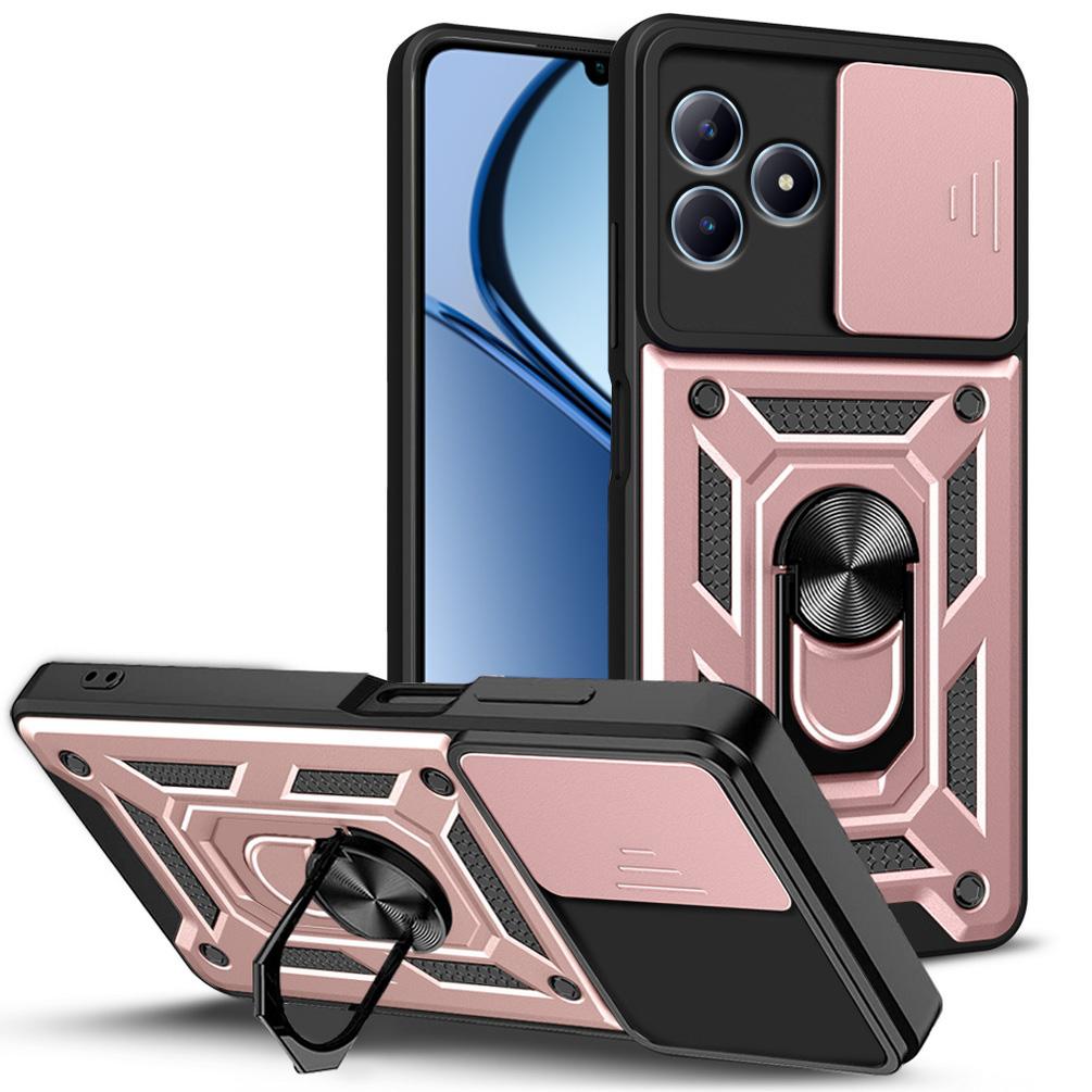 Чехол для защиты камеры Realme C61 C63 C65 C67 C51 C53 C55 C35 C30 C21Y C25Y Realme GT 3 Narzo N53 N55 Armor Hybrid Ring Cover
