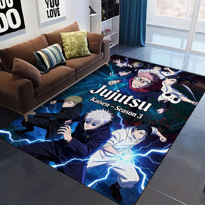 Ковер Area по Jujutsu Kaisen для гостиной, спальни, домашнего декора, крутой коврик из фильма, напольный коврик LXR175