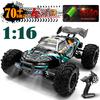 JJRC 1:16 4WD Радиоуправляемая машина 70 км/ч Со светодиодной подсветкой 2,4 ГГц Индуктор Пульт дистанционного управления Внедорожники Высокоскоростной Бесколлекторный Двигатель Детские Игрушки