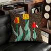 YYayoi Art KKusama Pillow Case Square DoubleSided Printing Short Plush Sofa Cushion Cover Bedroom Bedside Pillow