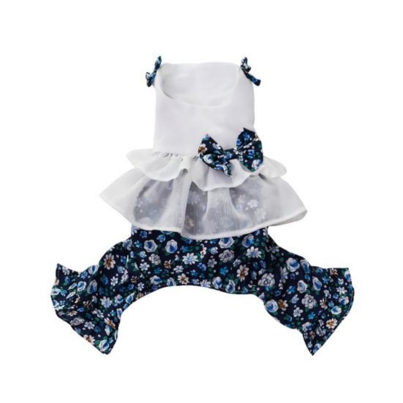 Pet Dog Clothes Spring and Summer Thin Breathable Four-legged Skirt Pet Clothing