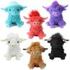 Cute Highland Cow Plush Toys Stuffed Animal Toy Dolls Simulation Long Hair Cow Plush for Kids Birthday Gift Home Decoration