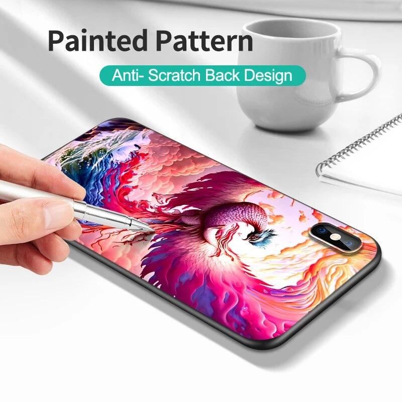 Чехол для телефона «Феникс» для iPhone Samsung Galaxy Redmi Xiaomi Oppo OnePlus Note SA 7 8 9 10 11 12 13 14 20 21 22 23 53 54 Pro Max Plus Ultra TPU Soft
