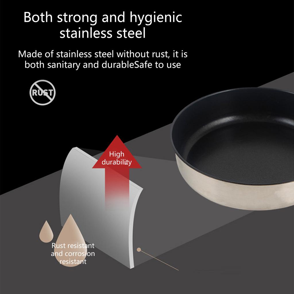 Nonstick Camping Frying Pan Durable Lightweight Camping Cookware for Cooking Egg Steak Omelette Pan Griddle Tableware