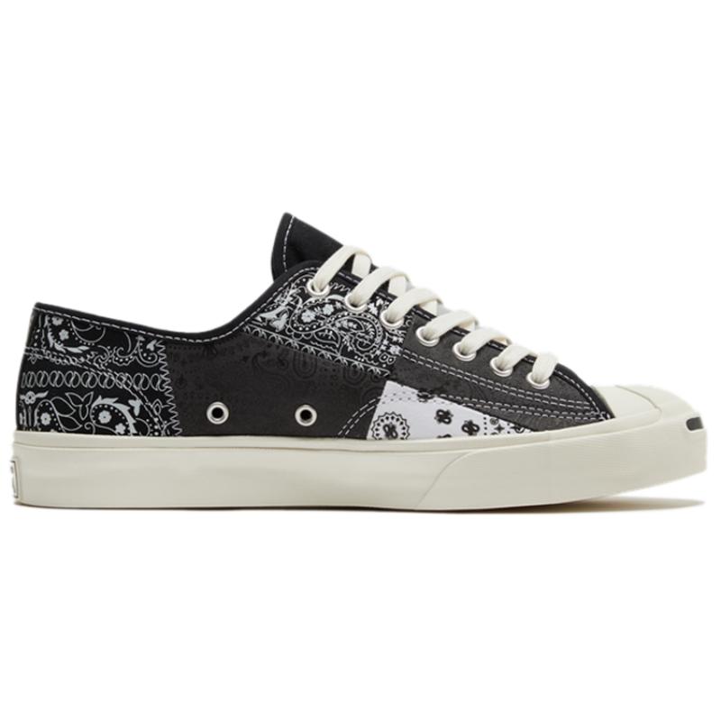 Converse Jack Purcell Gold Standard Smiley Цветок кешью Удобные Универсальные Низкие парусиновые кеды Унисекс Черный Белый Серый