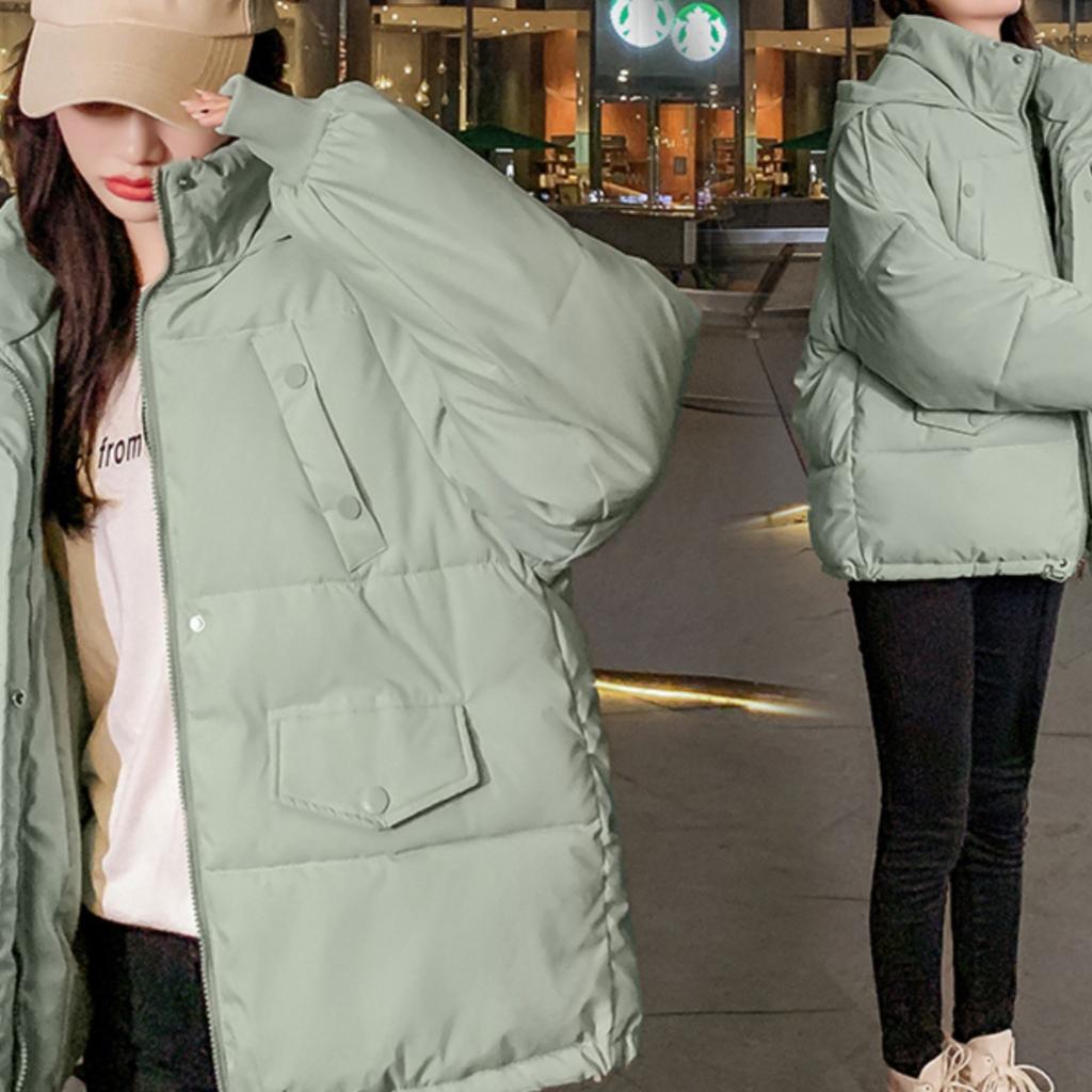 Короткие пуховые куртки, одежда с хлопковой подкладкой, свободные женские осенние и зимние пальто, толстые куртки с хлопковой подкладкой, новые тенденции 2024 года