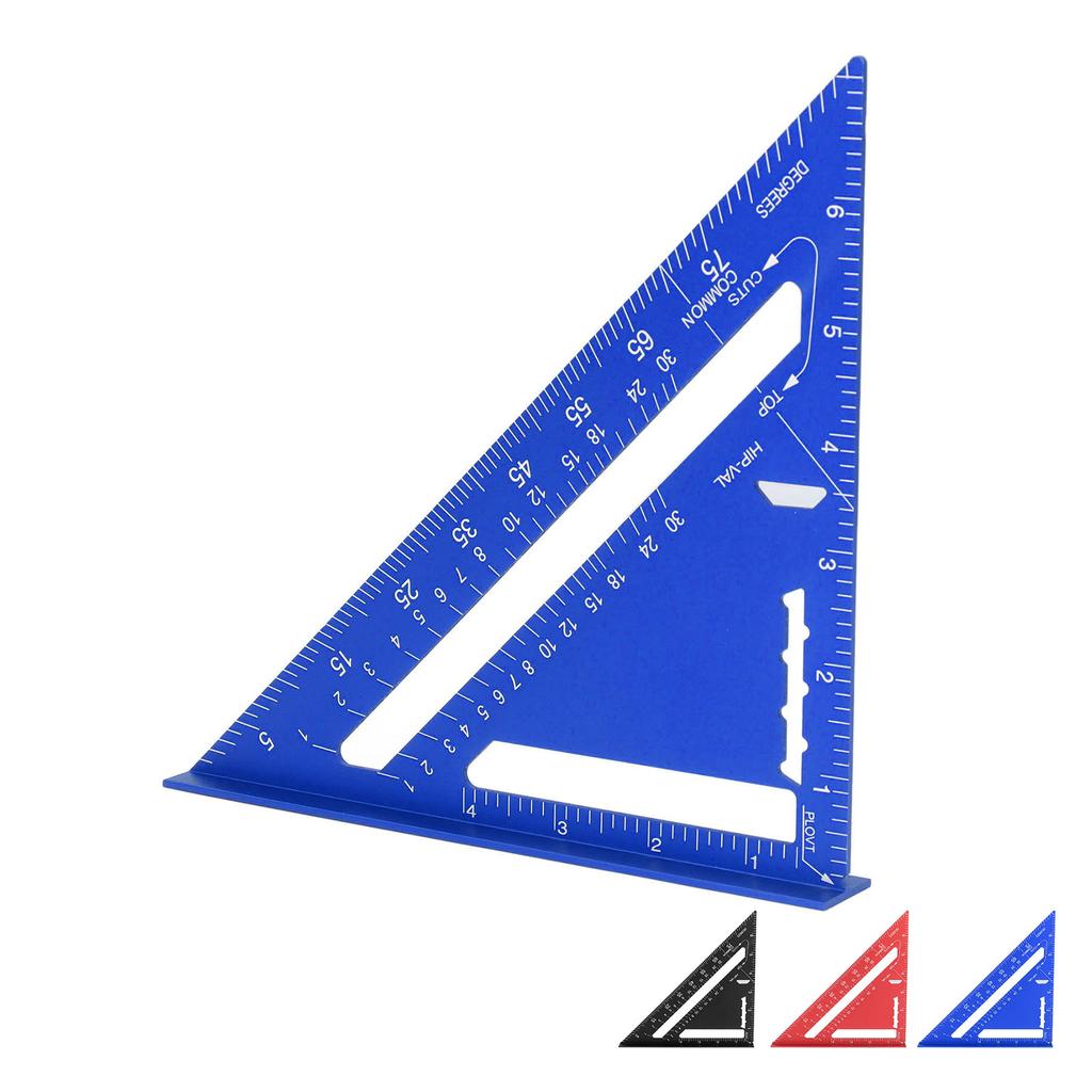 Carpenter Square 7in Woodworking Imperial Rafter Measuring Tool 90 45 Degree Metal Aluminum Alloy Tr