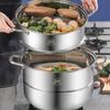 New Product 304 Stainless Steel Steamer Pot Soup Set Stainless Steel Cooker Cooking Soup Pot Steamer Pot