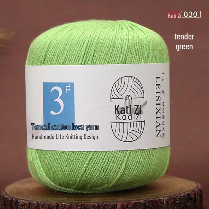 Мерсеризованная хлопковая кружевная пряжа №. 3: Вязание крючком своими руками для детей - Весенне-летний свитер и пальто - Бесплатная доставка