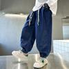 Boys' Pants Spring and Autumn Slim Loose and Handsome Deep Blue Street Dance Jeans