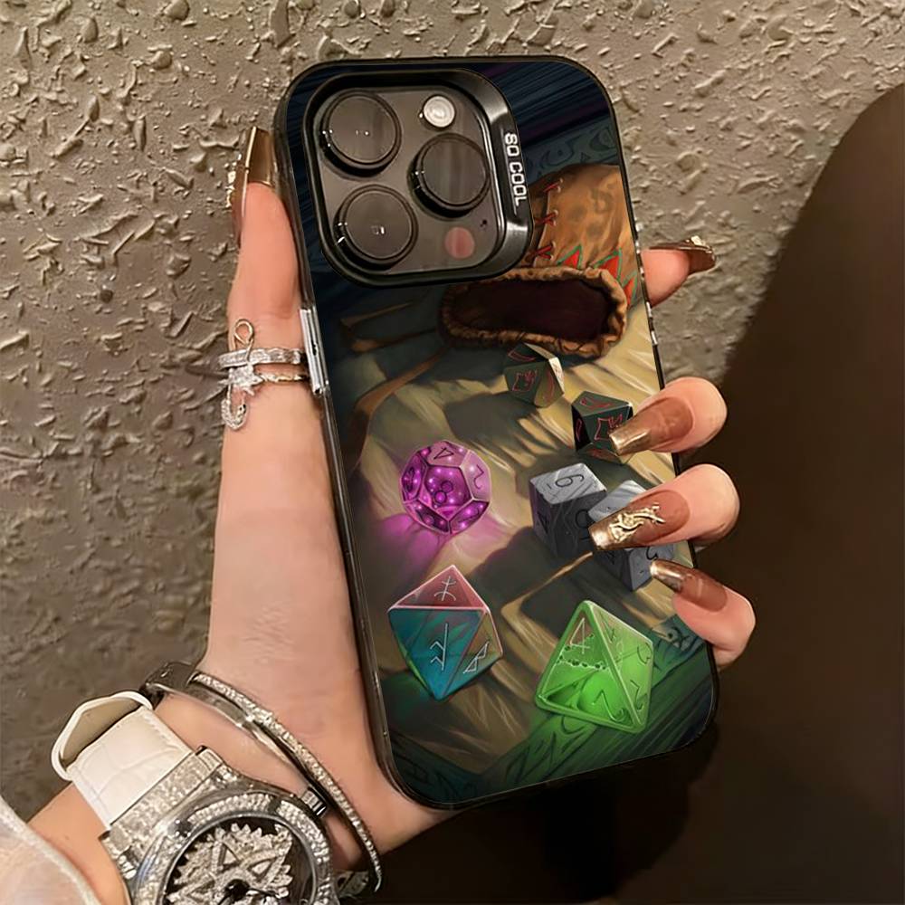 D-dungeons and D-Dragons Phone Case For iPhone 17,16,15,14,13,12,11 Plus,Pro Max,XS,Colorful Silver Black Cover